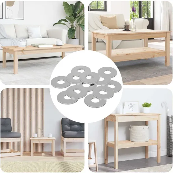 Fladskiver 12 stk 12121,2 cm, jern zinkbelagt