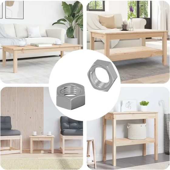 Sekskantmtrikker M6 zinkbelagt stl  2 stk (slv)