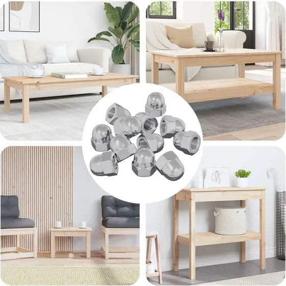 Kapselmtrikker M8, 12 stk  Slv zinkbelagt