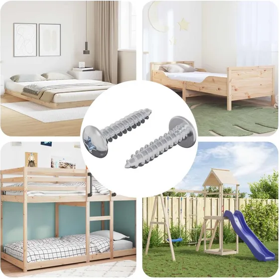 Trskruer M4 x 20 mm rundhoved 2 stk, rustfrit stl