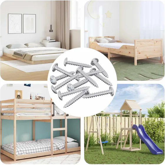 Trskruer M4 x 25 mm, 12 stk  Rundt hoved, rustfrit stl