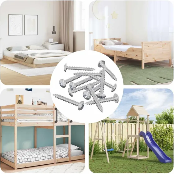 Trskruer rundhoved 8451 stk, slv rustfrit stl