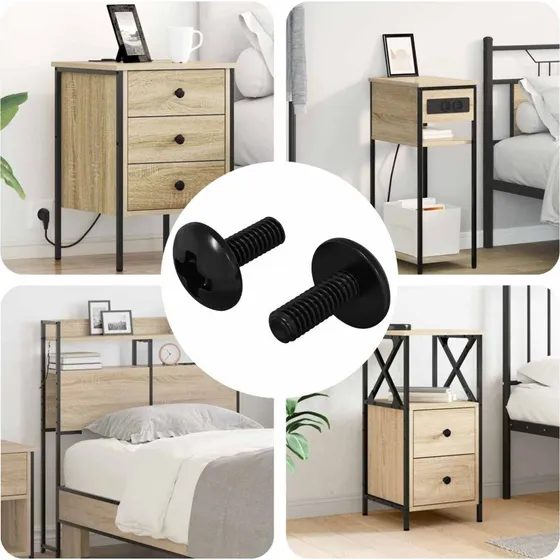 Sleeve skruer M4 x 10 mm 2 stk  Sort stl