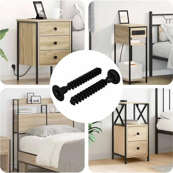 Stikhtte skrue M5 x 40 mm, 2 stk  Sort (Jern)