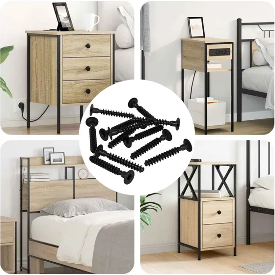 M5x40 mm Stikhtte-skrue, sort jern - 5143 stk