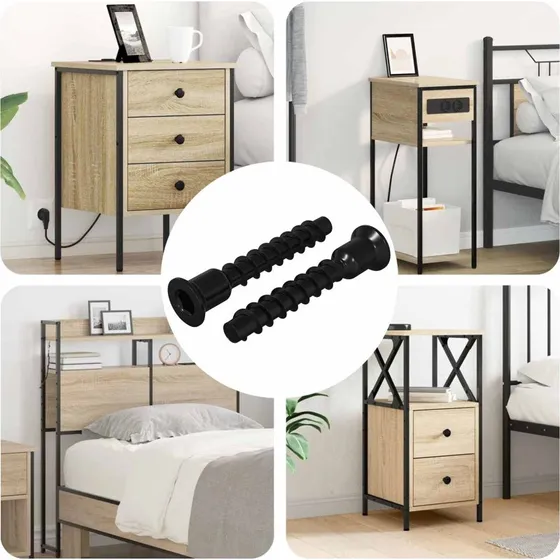 Stikhtte skrue 2 stk 10x40 mm sort - jern