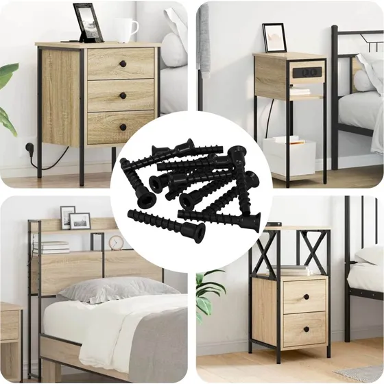 Stikhtte skrue 3072 stk 10x40 mm sort, jern