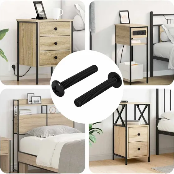 Lseskrue 2 stk 5 x 30 mm, jern, slv