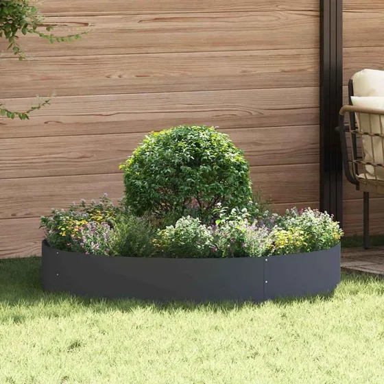 Plante-ring 5 stk 120×120×20 cm Antracit