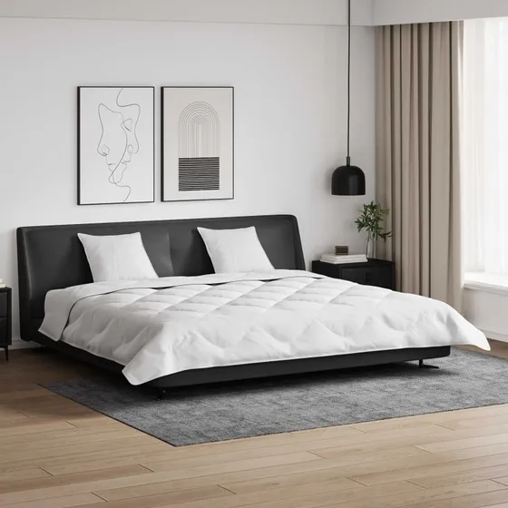 Vinterdyne 3 dele med pude, hvid microfiber