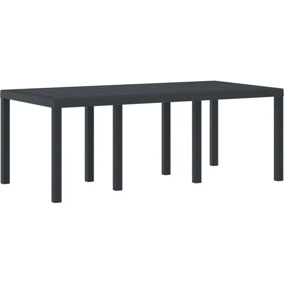 Havembel Bord Antracit 200x100x73 cm - Polyrattan