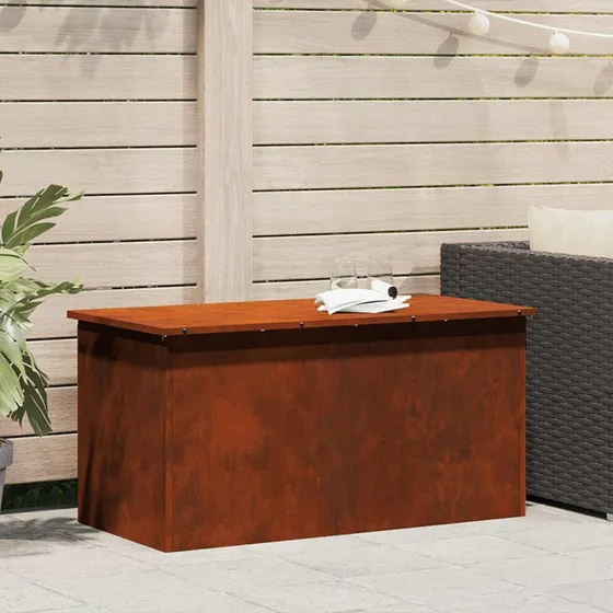 Udendrs opbevaringskasse i stl 100x50,5x50 cm (rustbrun)
