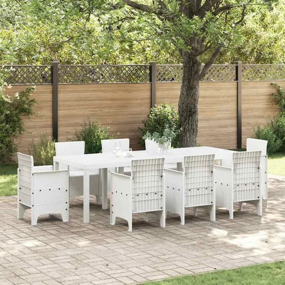 Havemøbel Bord 250x100x73 cm - Hvid polyrattan