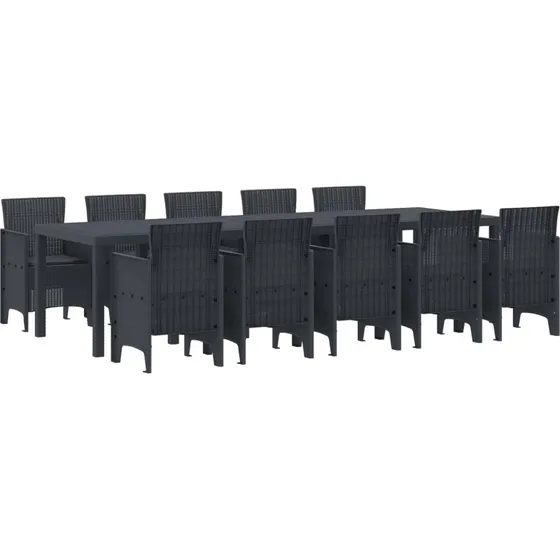 Have Spisebordssæt 11 dele Antracit – Syntetisk rattan