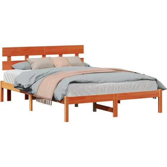 Sengestel i massivt fyrretræ 160x200 – brun