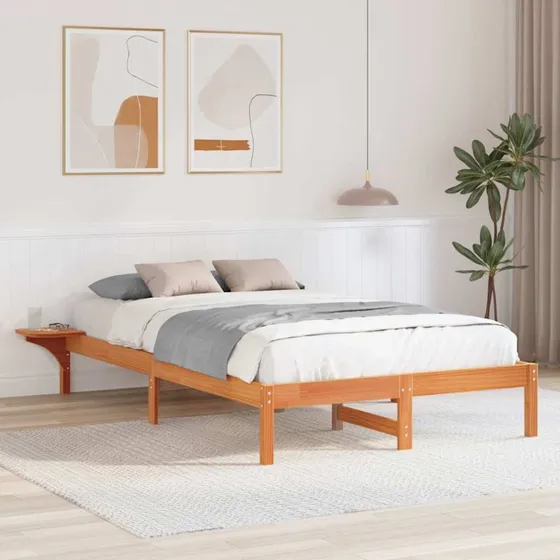 Sengestel 120x200 cm i massivt fyrretræ med natborde