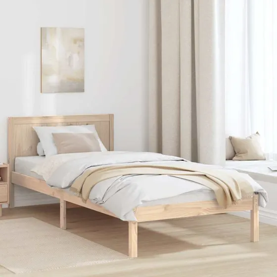Sengestel i massivt fyrretræ 100x200 cm – brun