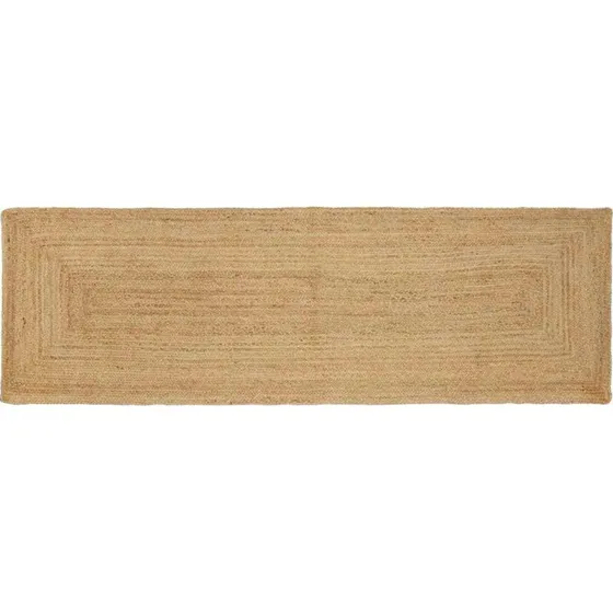 Jutetæppe Beige 80x250 cm – Håndlavet Løber