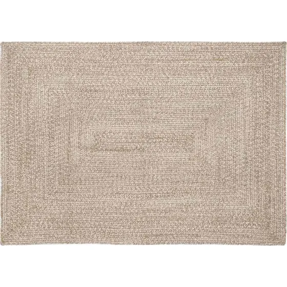 Juteområde tæppe 120x170 cm - natur/hvid rektangulært