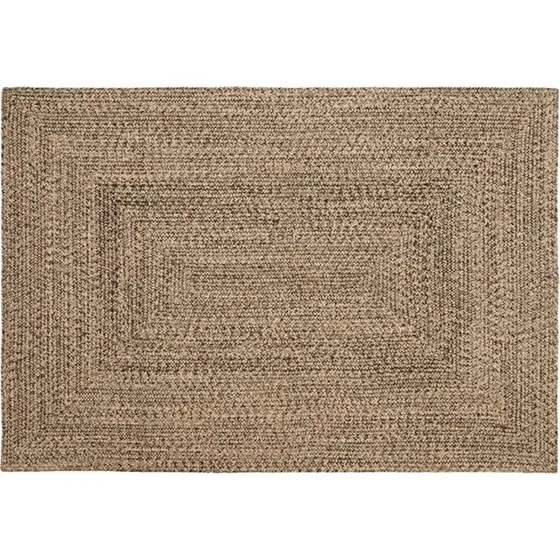 Juteområdetæppe 120x170 cm - Natur & Sort