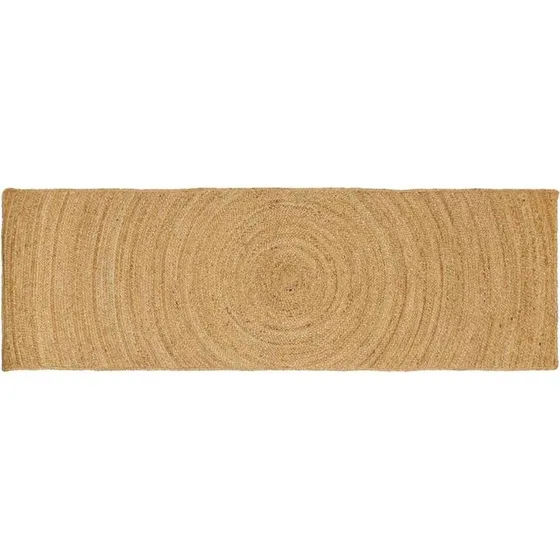 Juteområde-tæppe rektangulært 80x200 cm – Brun