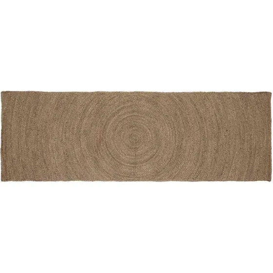 Gråt jute-løber 60x200 cm – håndlavet rektangulær tæppe