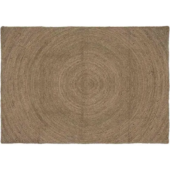 Jute-tæppe rektangulær 140x200 cm - Grå, håndlavet