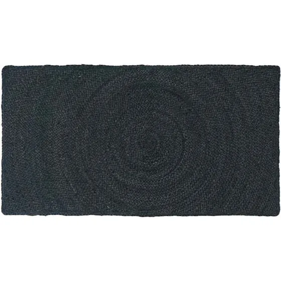 Mørkegrå jute-tæppe rektangulært 60x110 cm