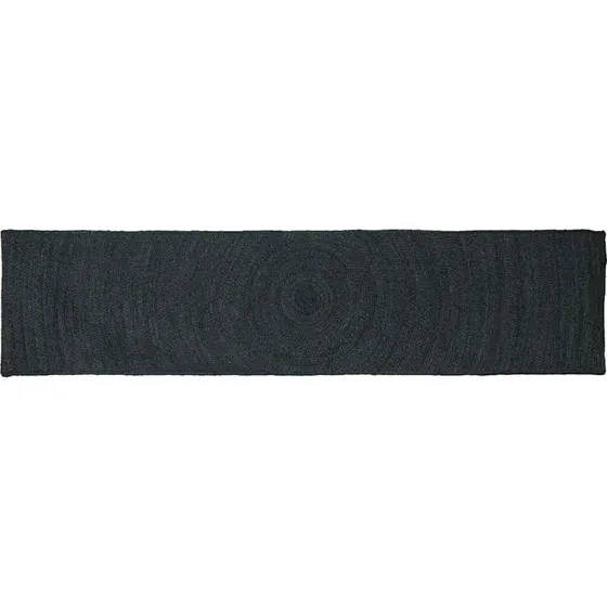 Jute Tæppe Rektangulært Mørkegrå 60x200 cm
