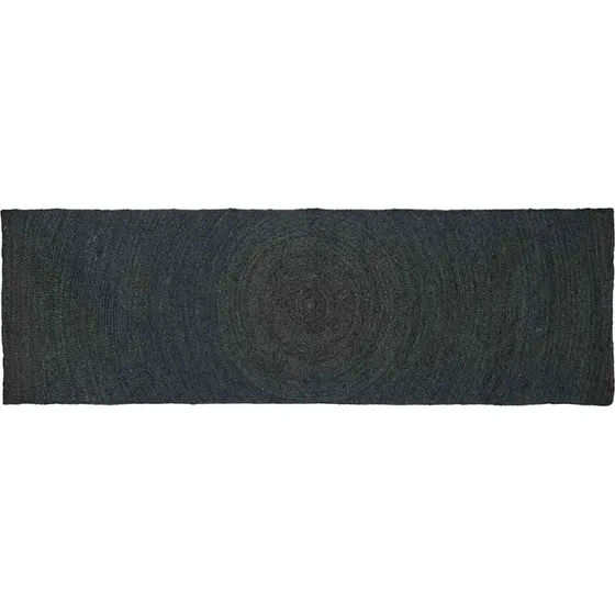 Mørkegråt jute-tæppe rektangulært 80x200 cm