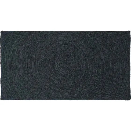 Jute-tæppe rektangulært 100x200 cm - mørkegrå