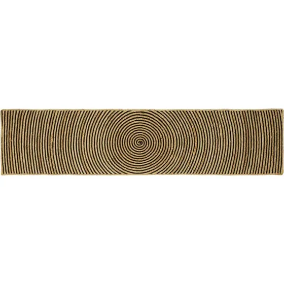 Jute Løber 60x300 cm – Natur & Sort