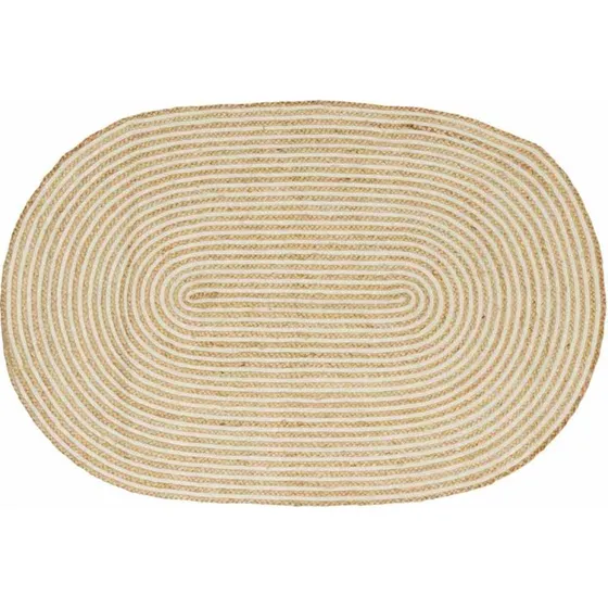 Håndlavet jute-tæppe natur/hvid 100x152 cm
