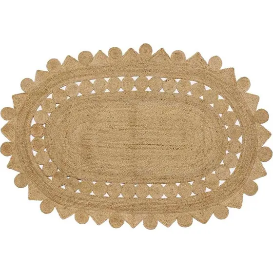 Håndlavet jute tæppe 205x305 cm – Beige/Brun