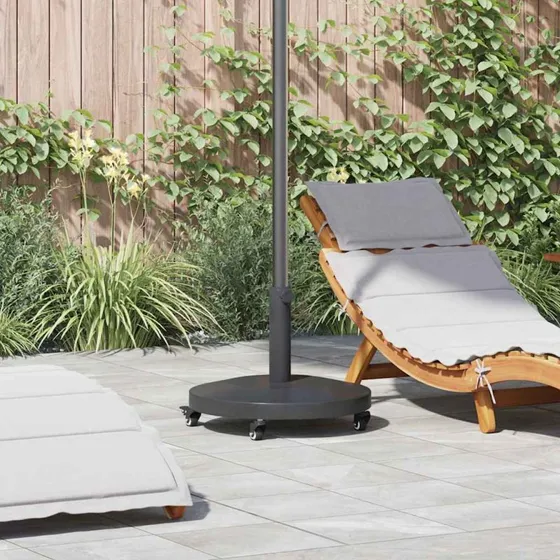 Mørkegrå parasolfod 48x48x32 cm – stål & beton