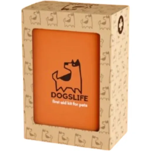 DogsLife Førstehjælpskasse til hunde, 40 dele (orange, vandtæt)