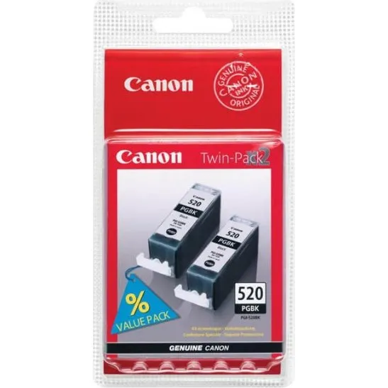 Canon PGI-520BK Twin Pack Sort, 2 stk. (19 ml)
