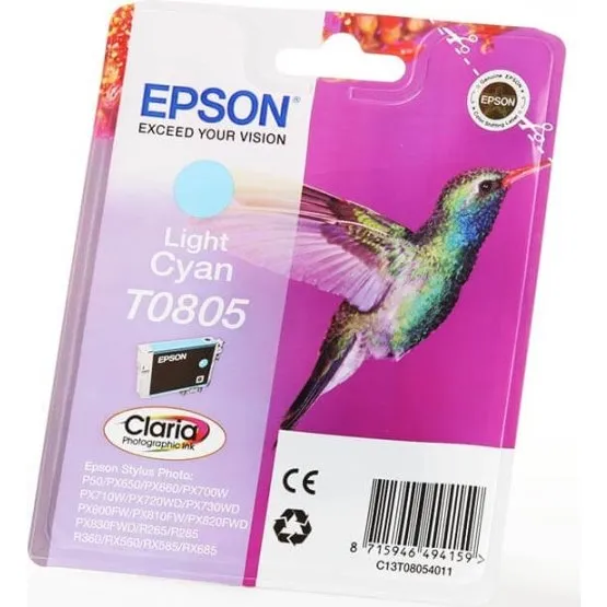 Epson T0805 Lys Cyan 7,4 ml - Original Blkpatron