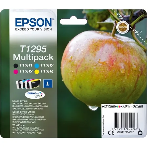 Epson T1295 Multipak (Sort, Cyan, Magenta, Gul)