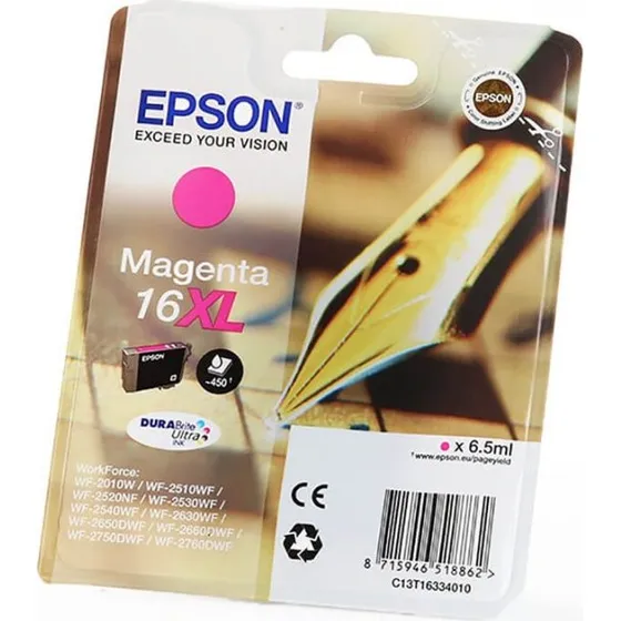 Epson 16XL Magenta Blæk C13T16334012 – 450 sider