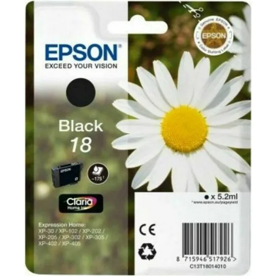 Epson 18 Daisy Sort Kompatibel Blækpatron