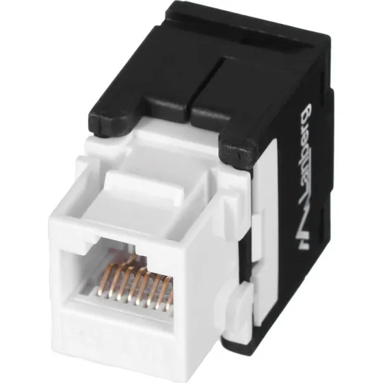 Lanberg KSU5-2000 RJ45 keystone-modul, Cat5e, UTP, sort/hvid