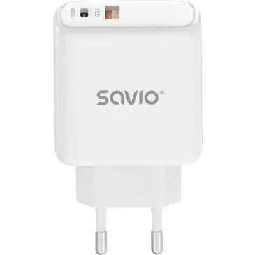 Savio LA-06 30W Vægoplader med USB-A & USB-C