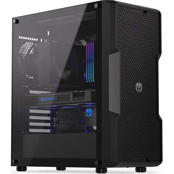 Endorfy Regnum 400 Air ATX Mid Tower, sort med hærdet glas