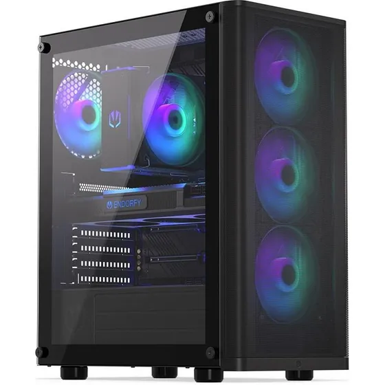 Endorfy Ventum 200 ARGB ATX Mid Tower, Sort