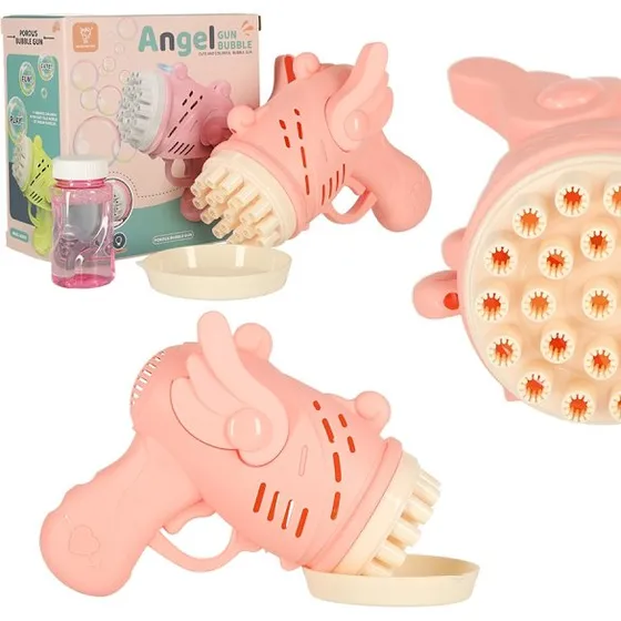 Sæbeboblepistol med vinger - Pink