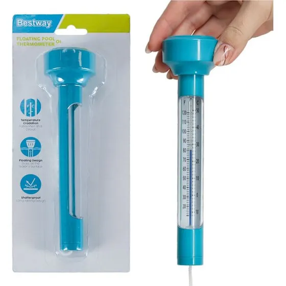 Bestway 58072 Flydende Pooltermometer, blå, 19 cm