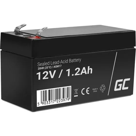 Green Cell AGM17 12 V 1,2 Ah UPS-batteri (sort)