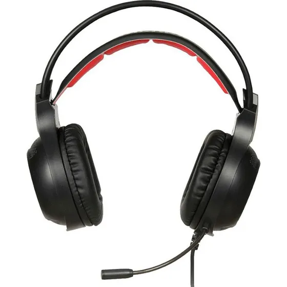 iBOX Aurora X3 Gaming Headset, sort med rød detaljer