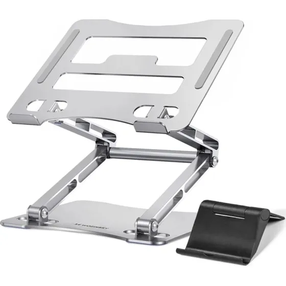Wozinsky WRS-CPY75DSS Aluminum Laptop- og Tabletstøtte med Mobilstander – Sølv